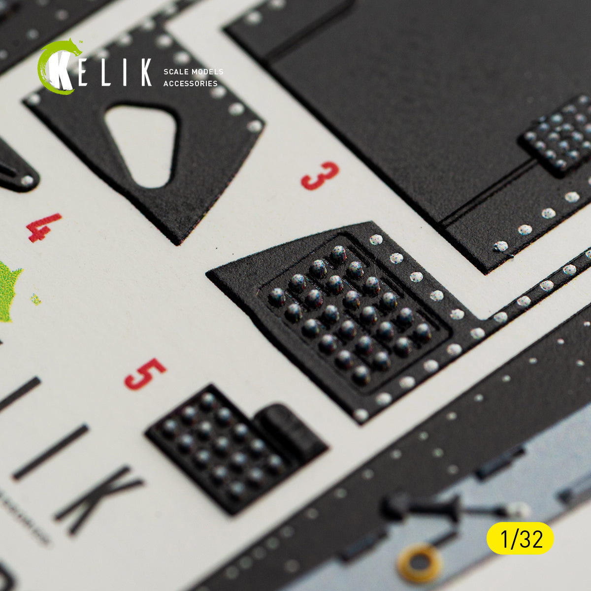 KELIK K32062 A-7D CORSAIR II - interior 30 decals for Trumpeter kit 1/32 – immagine 2