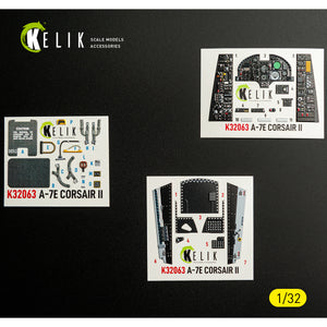 KELIK K32063 A-7E CORSAIR II - interior 3D decals for Trumpeter kit 1/32 – obrázek 2