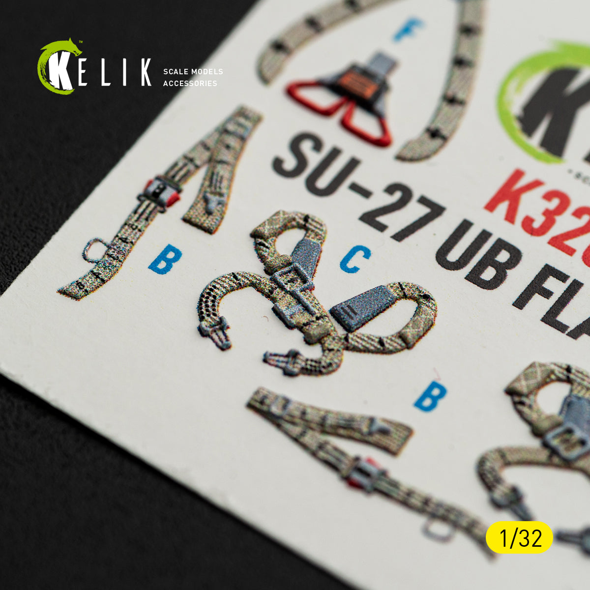 KELIK K32061 SU-27UB Flanker C - interior 3D decals for Trumpeter kit 1/32 – obrázek 3