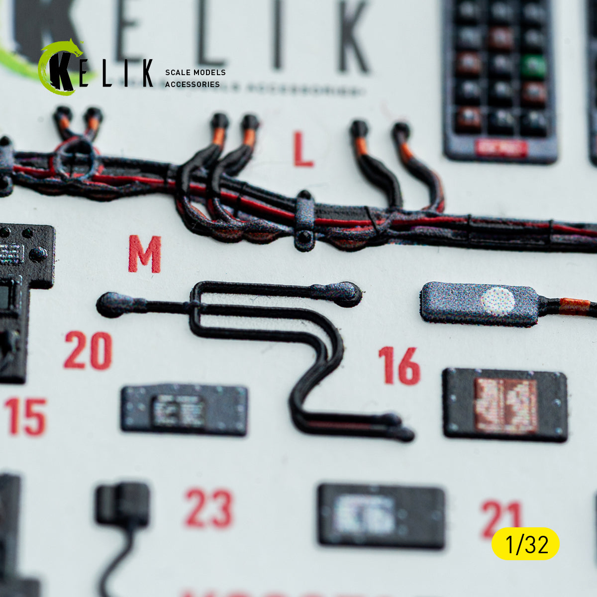 KELIK K32051 F-15C (early) - interior 30 decals for Tamiya kit 1/32 – immagine 4