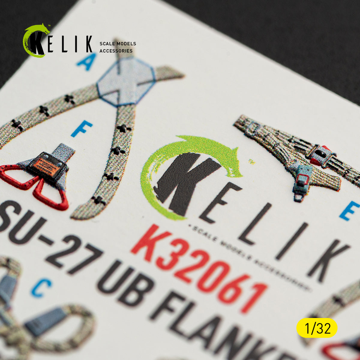 KELIK K32061 SU-27UB Flanker C - interior 3D decals for Trumpeter kit 1/32 – obrázek 5