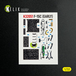 KELIK K32051 F-15C (early) - interior 30 decals for Tamiya kit 1/32 – immagine 8