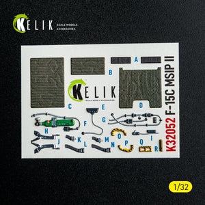 KELIK K32052 F-15C MSIP II - interior 3D decals for Tamiya kit 1/32 – zdjęcie 9