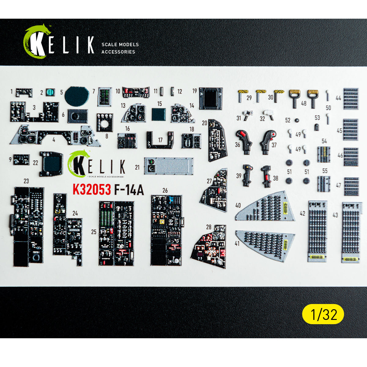 KELIK K32053 F-14A - interior 3D decals for Tamiya kit 1/32 – image 10