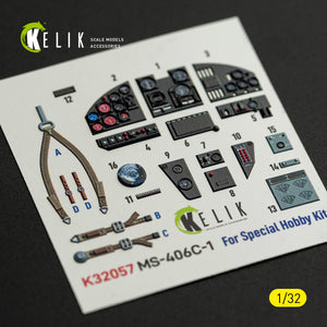 KELIK K32057 MS-406C-1 - interior 30 decals for Special Hobby kit 1/32 – image 3