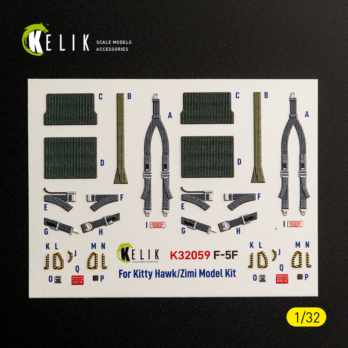 KELIK K32059 F-5F - interior 3D decals for Kitty Hawk/Zimi models kit 1/32 – obrázek 8