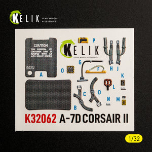 KELIK K32062 A-7D CORSAIR II - interior 30 decals for Trumpeter kit 1/32 – immagine 6