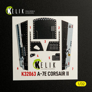 KELIK K32063 A-7E CORSAIR II - interior 3D decals for Trumpeter kit 1/32 – obrázek 7