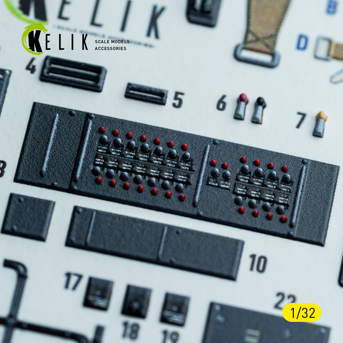 KELIK K32047 Ju-87G - interior 3D decals for Hasegawa kit 1/32 – immagine 5