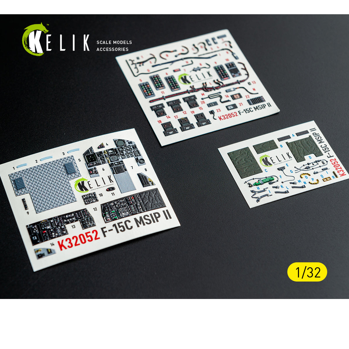 KELIK K32052 F-15C MSIP II - interior 3D decals for Tamiya kit 1/32 – zdjęcie 11