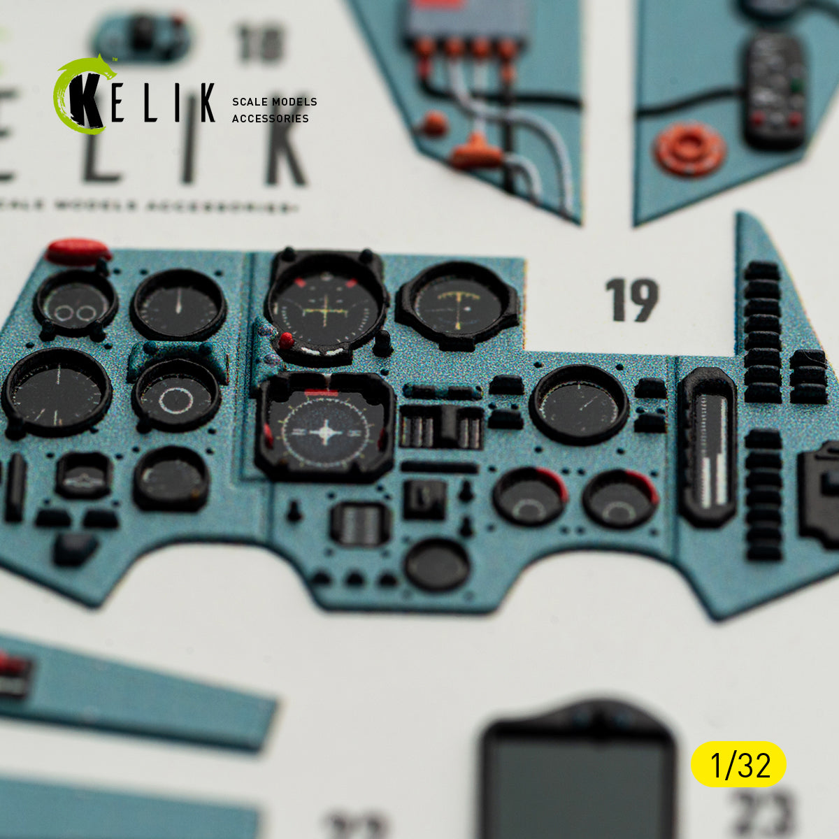 KELIK K32061 SU-27UB Flanker C - interior 3D decals for Trumpeter kit 1/32 – obrázek 8