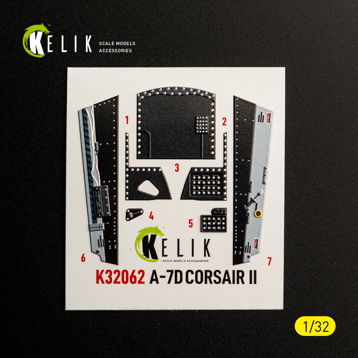 KELIK K32062 A-7D CORSAIR II - interior 30 decals for Trumpeter kit 1/32 – immagine 7