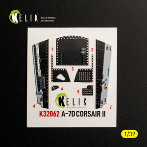 KELIK K32062 A-7D CORSAIR II - interior 30 decals for Trumpeter kit 1/32 – immagine 7