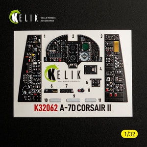 KELIK K32062 A-7D CORSAIR II - interior 30 decals for Trumpeter kit 1/32 – immagine 8