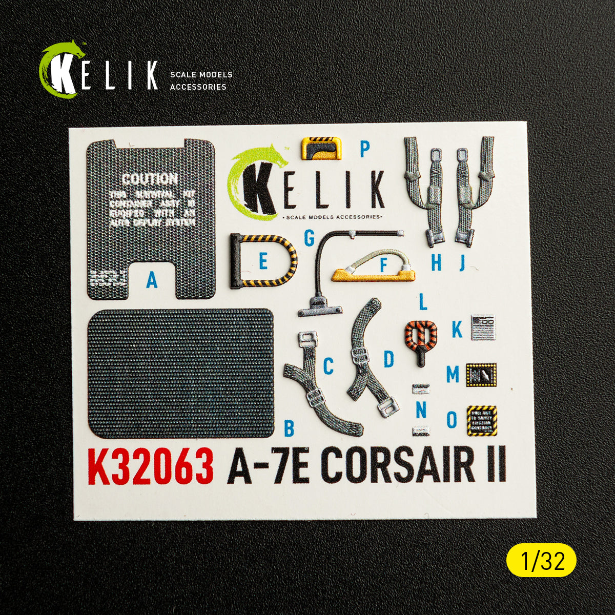 KELIK K32063 A-7E CORSAIR II - interior 3D decals for Trumpeter kit 1/32 – obrázek 9