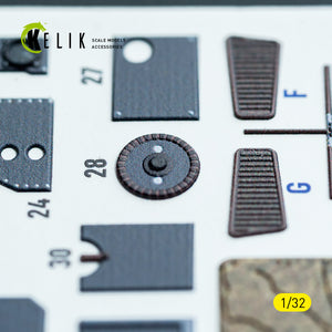 KELIK K32050 Ju-870 - interior 3D decals for Hasegawa kit 1/32 – zdjęcie 7