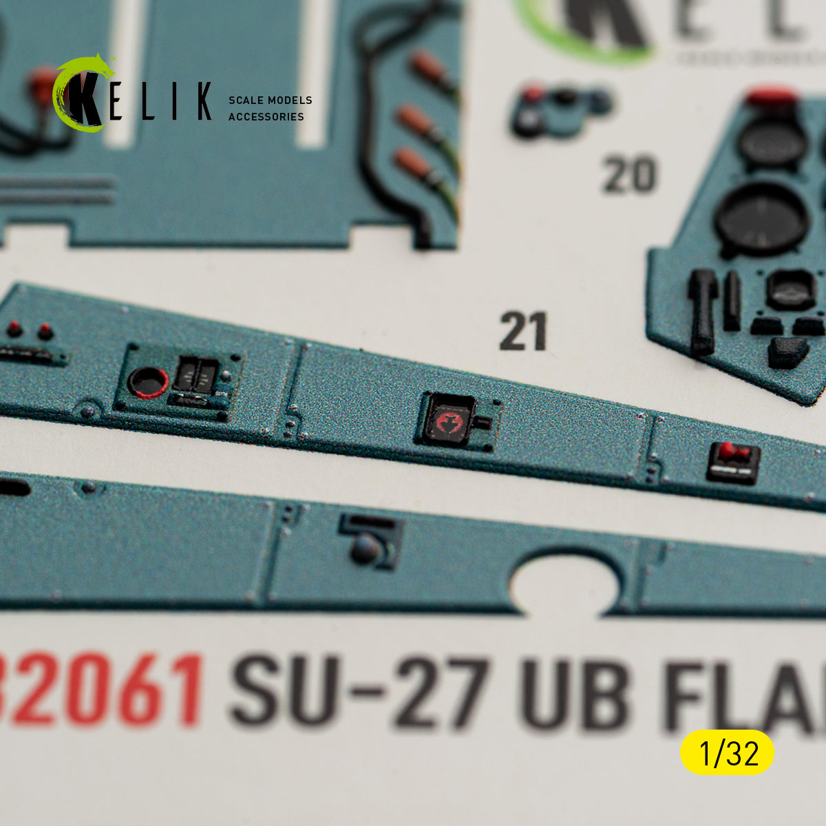 KELIK K32061 SU-27UB Flanker C - interior 3D decals for Trumpeter kit 1/32 – obrázek 10
