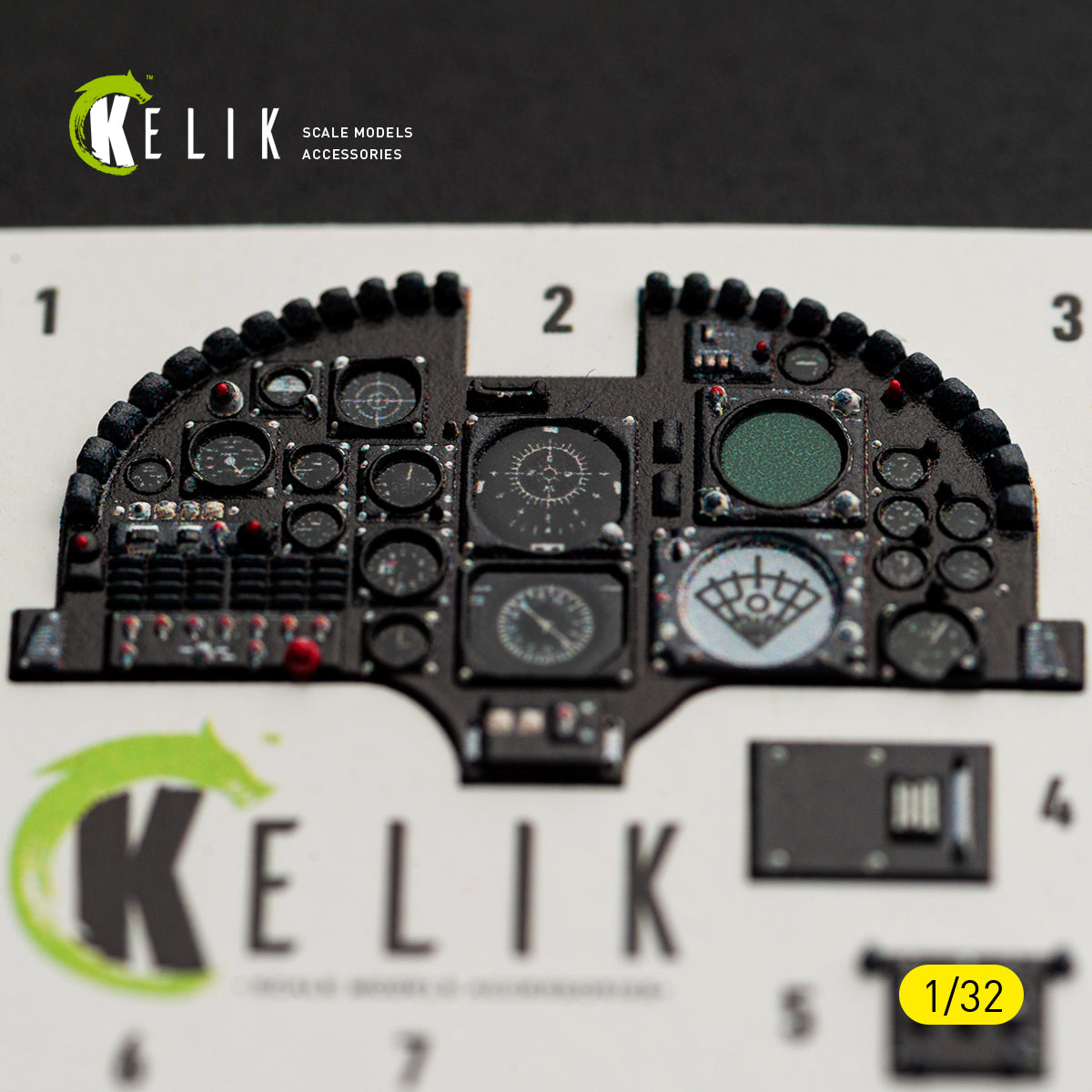 KELIK K32062 A-7D CORSAIR II - interior 30 decals for Trumpeter kit 1/32 – immagine 9