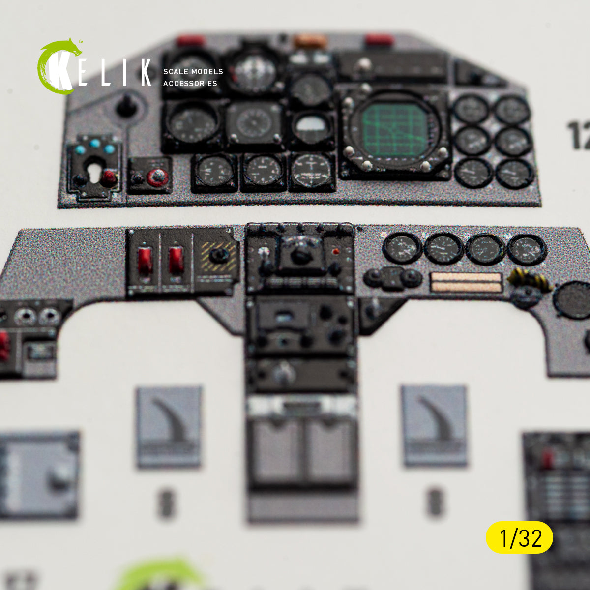 KELIK K32059 F-5F - interior 3D decals for Kitty Hawk/Zimi models kit 1/32 – obrázek 4