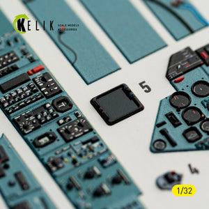 KELIK K32061 SU-27UB Flanker C - interior 3D decals for Trumpeter kit 1/32 – obrázek 13