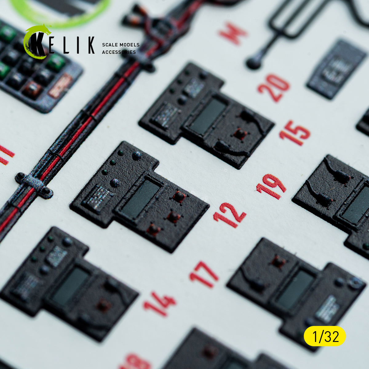 KELIK K32051 F-15C (early) - interior 30 decals for Tamiya kit 1/32 – immagine 16