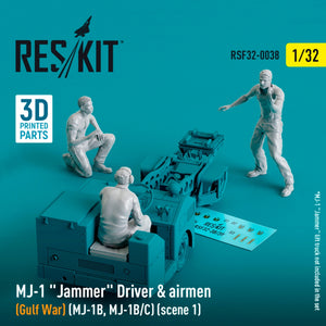 RESKIT RSF32-0038 MJ-1 Jammer Driver airmens (Gulf War) (MJ-1B, MJ-1B/C) (scene 1) (3 pcs) (3D Printed) 1/32 – image 2