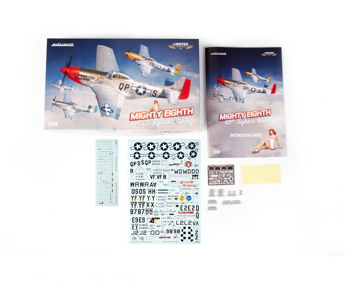 Eduard 11196 North American P-51 D Mustang - Mighty Eight (4th FG, 355th FG, 361st FG and 479th FG Decals) 1/48