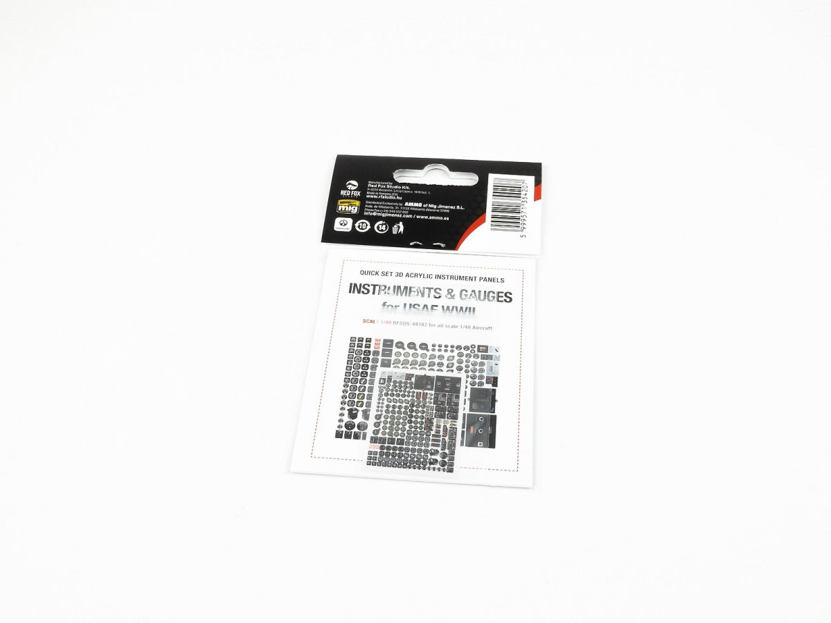 Red Fox Studio QS-48182 Instruments &amp;amp; Gauges set for USAF WWII 1/48 – zdjęcie 2