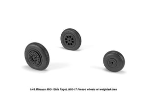 Armory Models AW48033 Mikoyan MiG-15bis Fagot (late) / MiG-17 Fresco wheels w/ weighted tires 1/48 – image 2