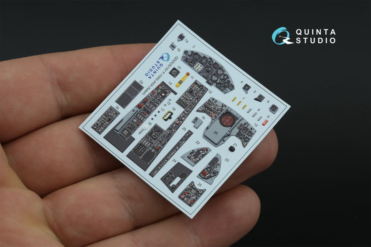 Quinta Studio QD32181 F-104S-ASA 3D-Printed colored Interior on decal paper (Italeri) 1/32 – image 3