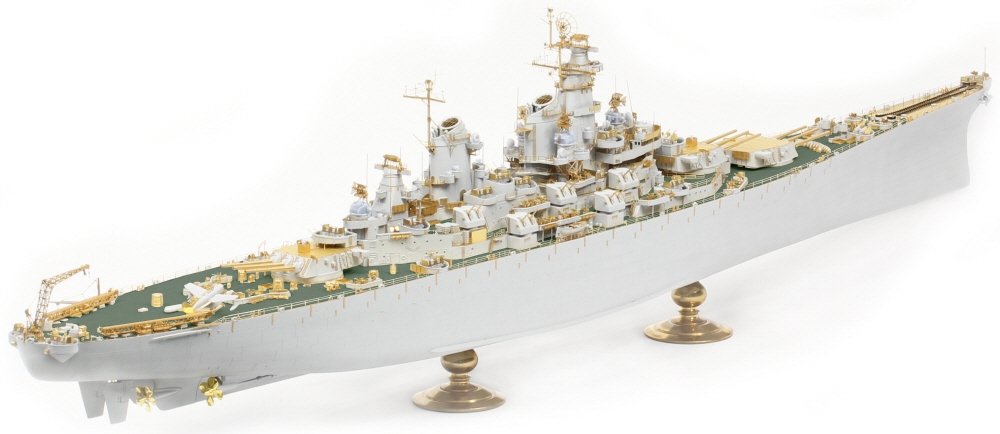 Pontos 37034FB USS BB-63 Missouri 1945 Advanced Detail Up Set for Hobbyboss Kit (Deck Blue 20B stained wooden deck) 1/350 – Bild 3