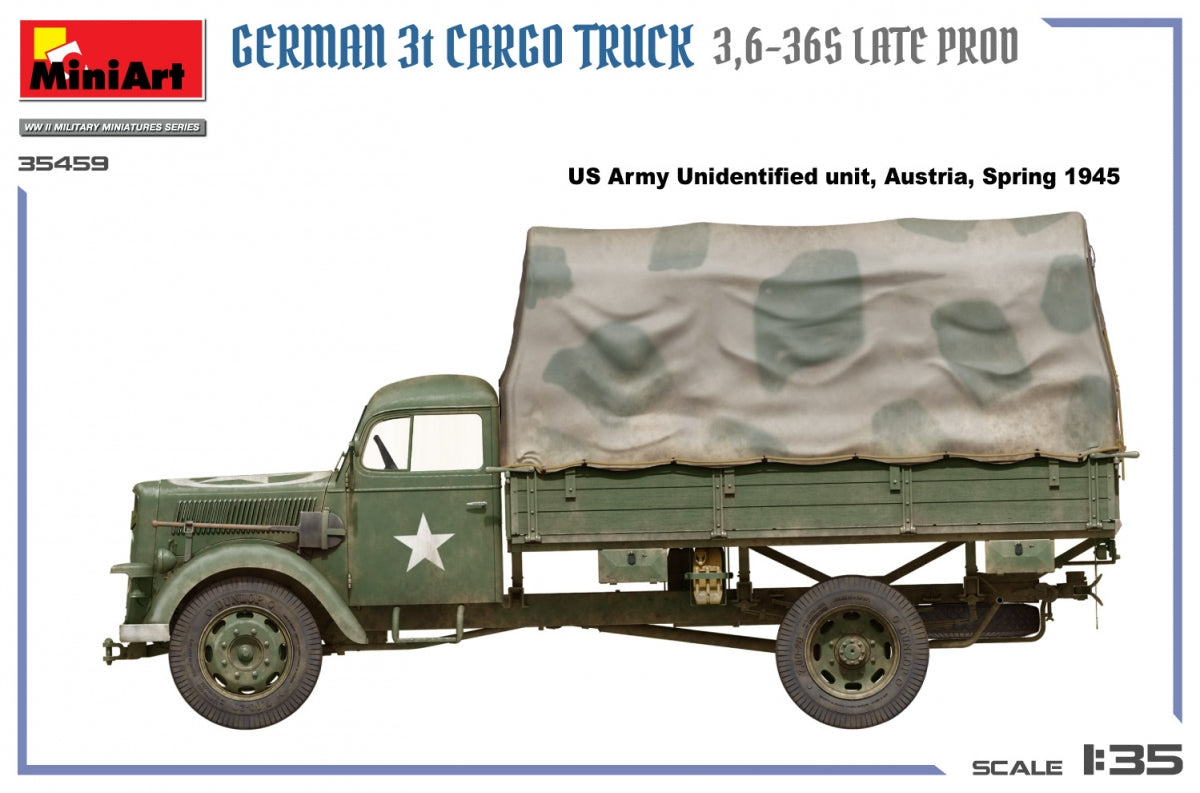 MiniArt 35459 German 3t Cargo Truck 3.5-36s Late Production 1/35 – zdjęcie 18