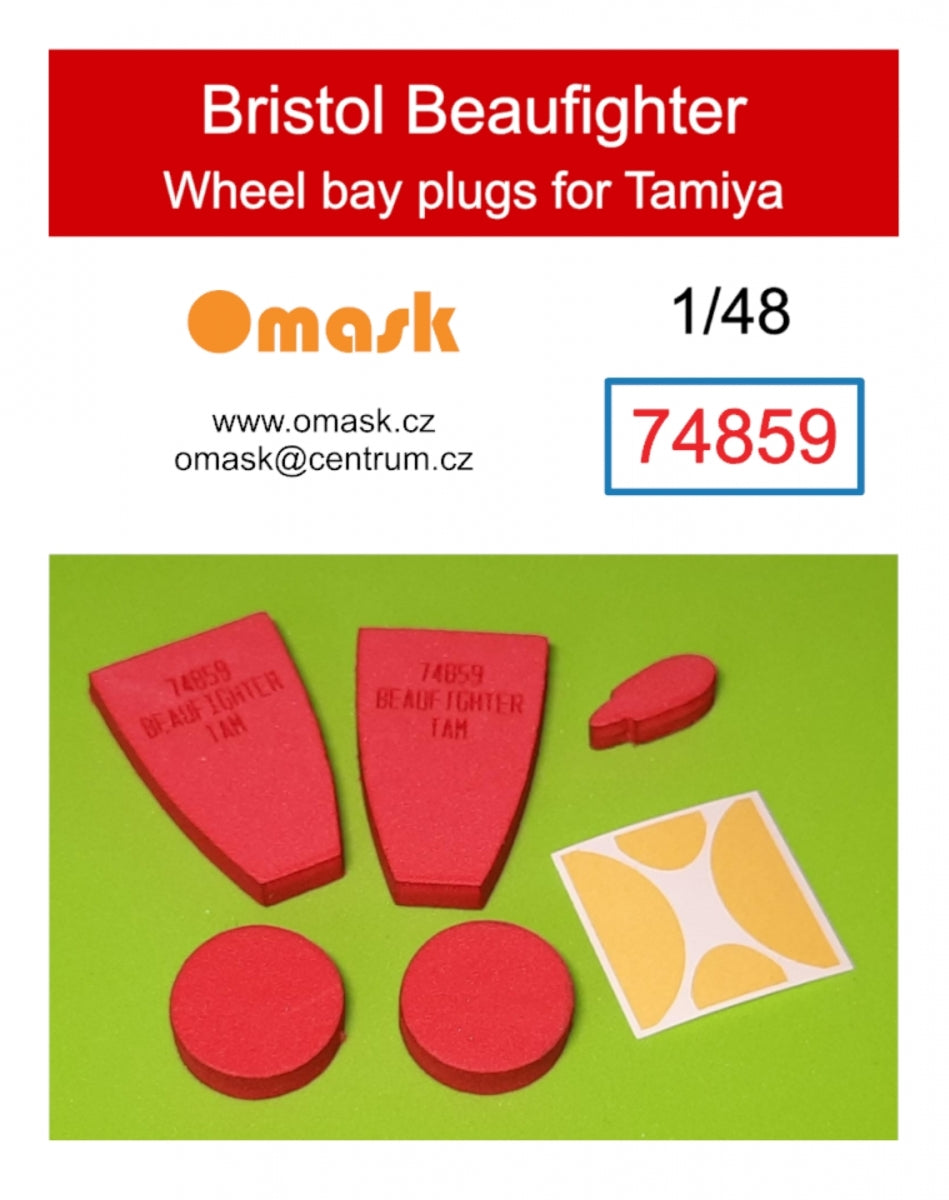 Omask 74859 Bristol Beaufighter wheel bay plugs (for Tamiya 61053, 61064, 61067) 1/48
