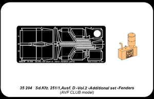 Aber 35204 Armoured personnel carrier Sd.Kfz. 251/1 Ausf. D - vol. 2 - additional set - fenders 1/35 – Bild 8