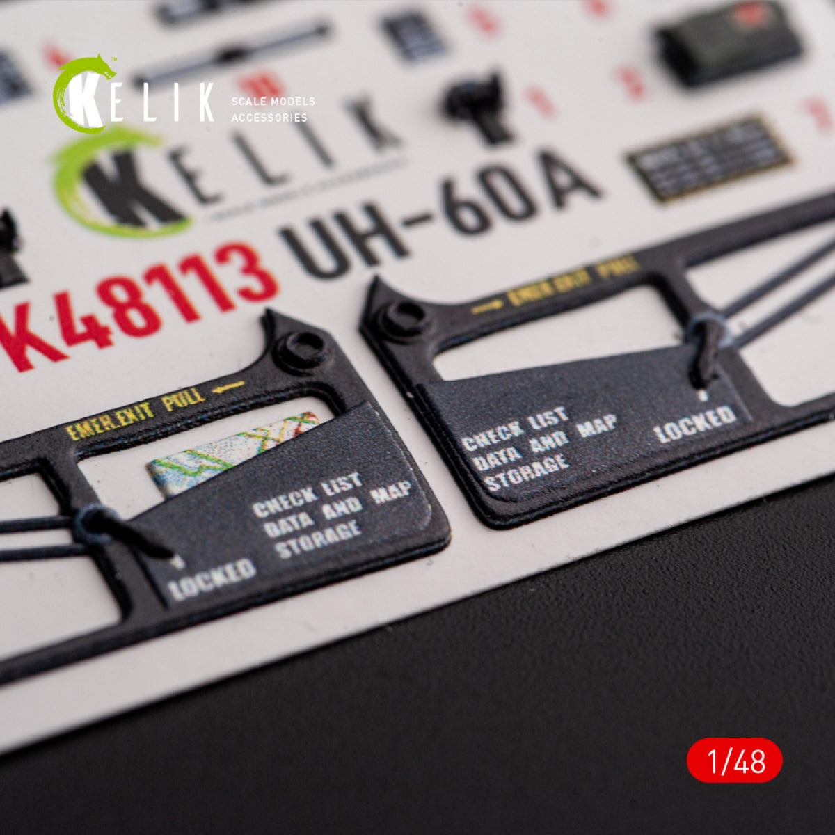 KELIK K48113 UH-60A Black Hawk - Type 1 interior 3D decals for ICM kit 1/48 – zdjęcie 8