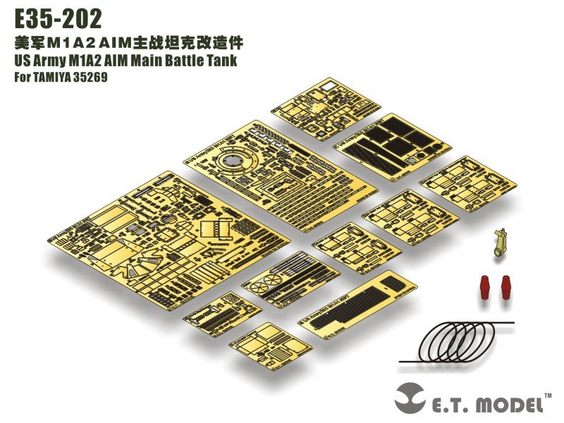 Maquette ET E35-202 Char de combat principal M1A2 AIM de l'armée américaine (pour TAMIYA 35269) (1/35)