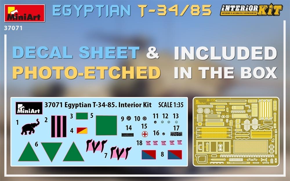 MiniArt 37071 EGYPTIAN T-34/85. INTERIOR KIT 1/35 – zdjęcie 3