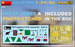 MiniArt 37071 EGYPTIAN T-34/85. INTERIOR KIT 1/35 – zdjęcie 3
