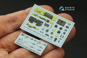Quinta Studio QD48443 P-47B Thunderbolt 3D-Printed colored Interior on decal paper (Dora Wings) 1/48 – image 5