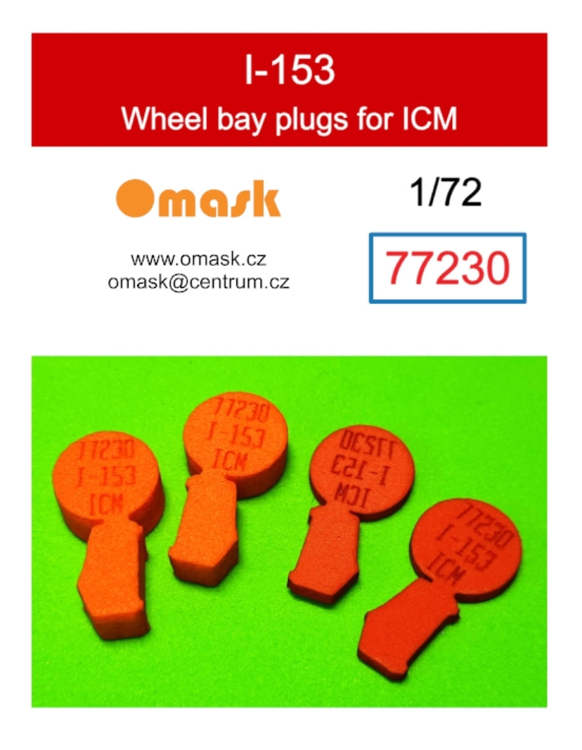 Omask 77230 I-153 wheel bay plugs (for ICM) 1/72