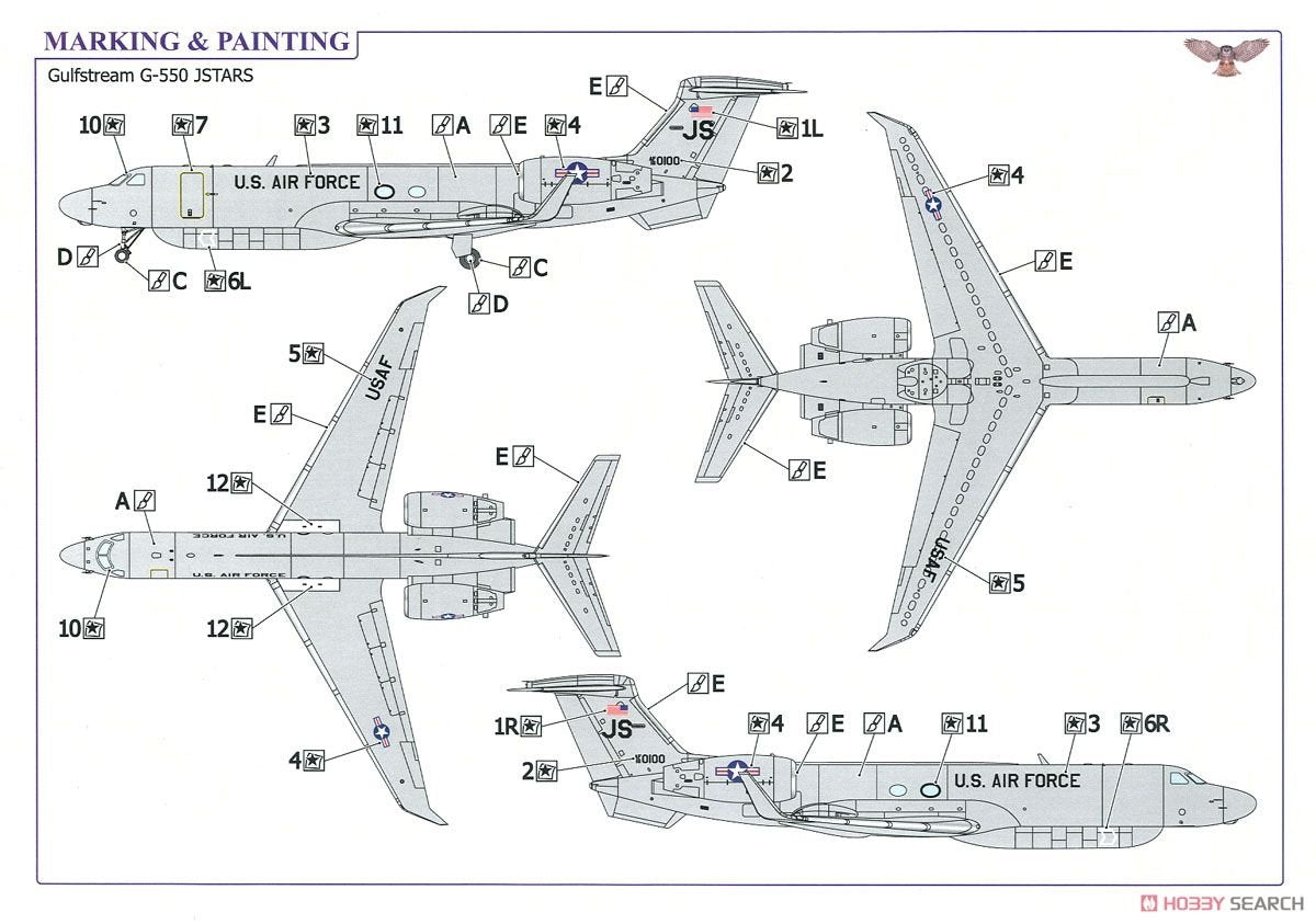 Sova 72017 Gulfstream G-550 J-STARS 1/72 – image 4