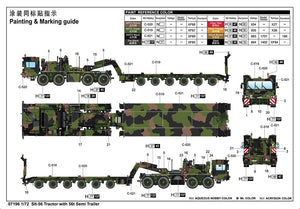 Trumpeter 07196 Slt-56 Tractor with 56t Semi Trailer 1/72 – image 3