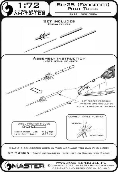 Master AM-72-108 Su-25 (Frogfoot) - Pilot Tubes 1/72 – image 4