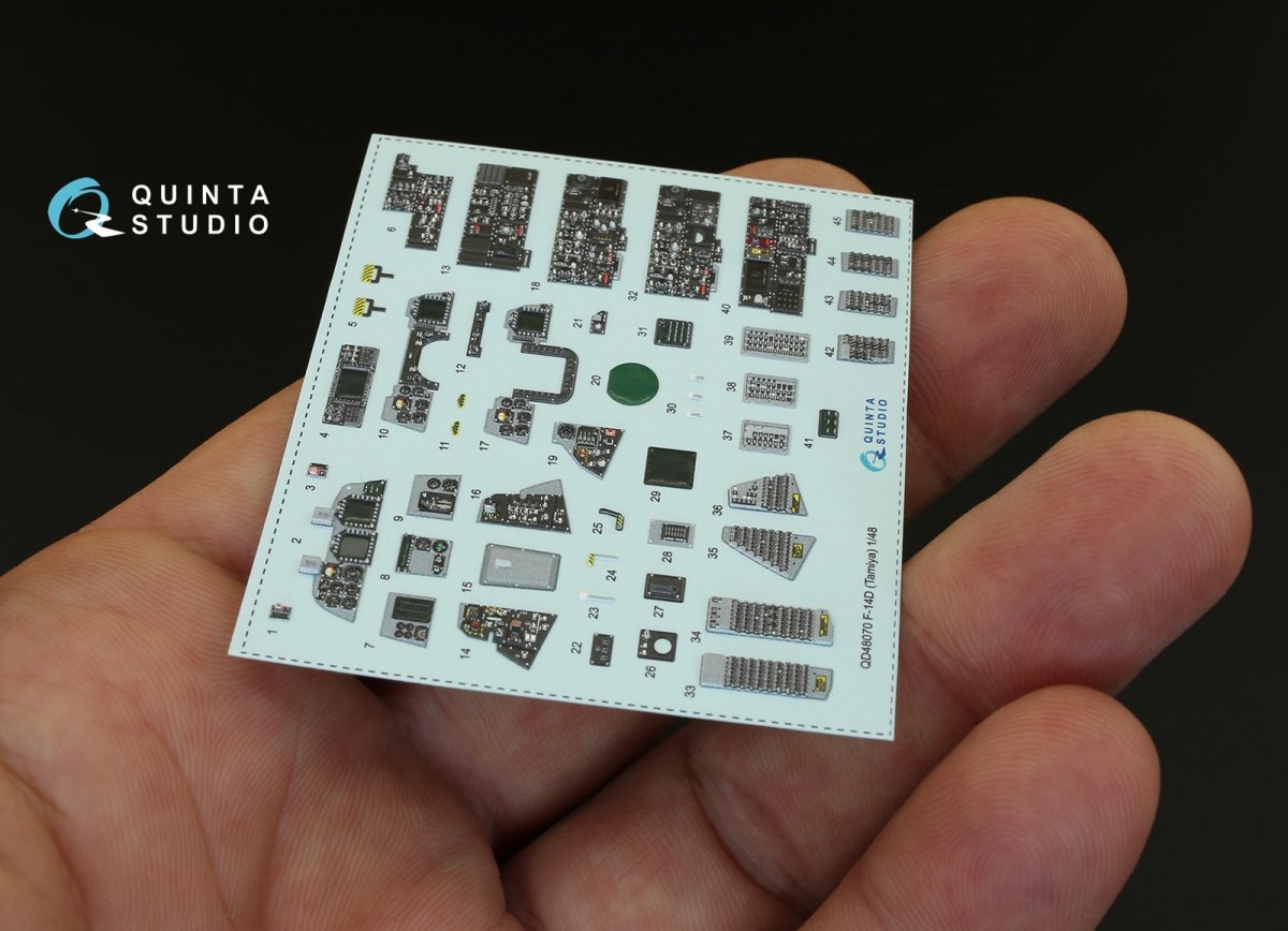 Quinta Studio QD48070 F-14D 3D-Printed &amp;amp; coloured Interior on decal paper (for Tamiya kit) 1/48 – Bild 5