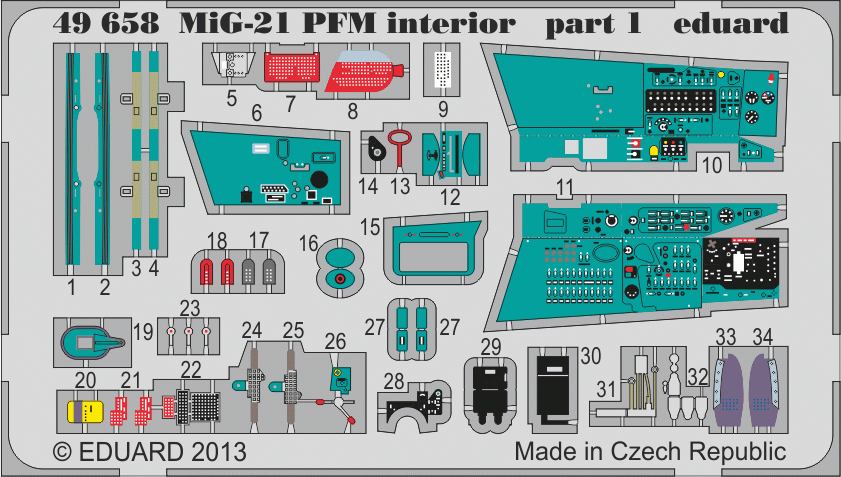Eduard 49658 MiG-21PFM interior 1/48 EDUARD – image 2
