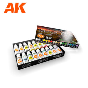 AK Interactive AK11766 SIGNATURE SET – RAÚL GARCÍA LATORRE – SCOTTISH TARTANS PAINT SET 18x17 ml – zdjęcie 2