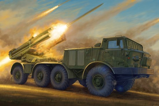 Trumpeter 01026 Russian 9P140 TEL of 9K57 Uragan Multiple Launch Rocket System 1/35