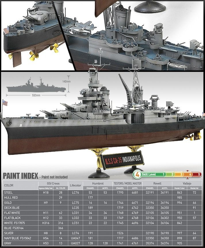 Academy 14107 USS INDIANAPOLIS 1/350 – zdjęcie 3