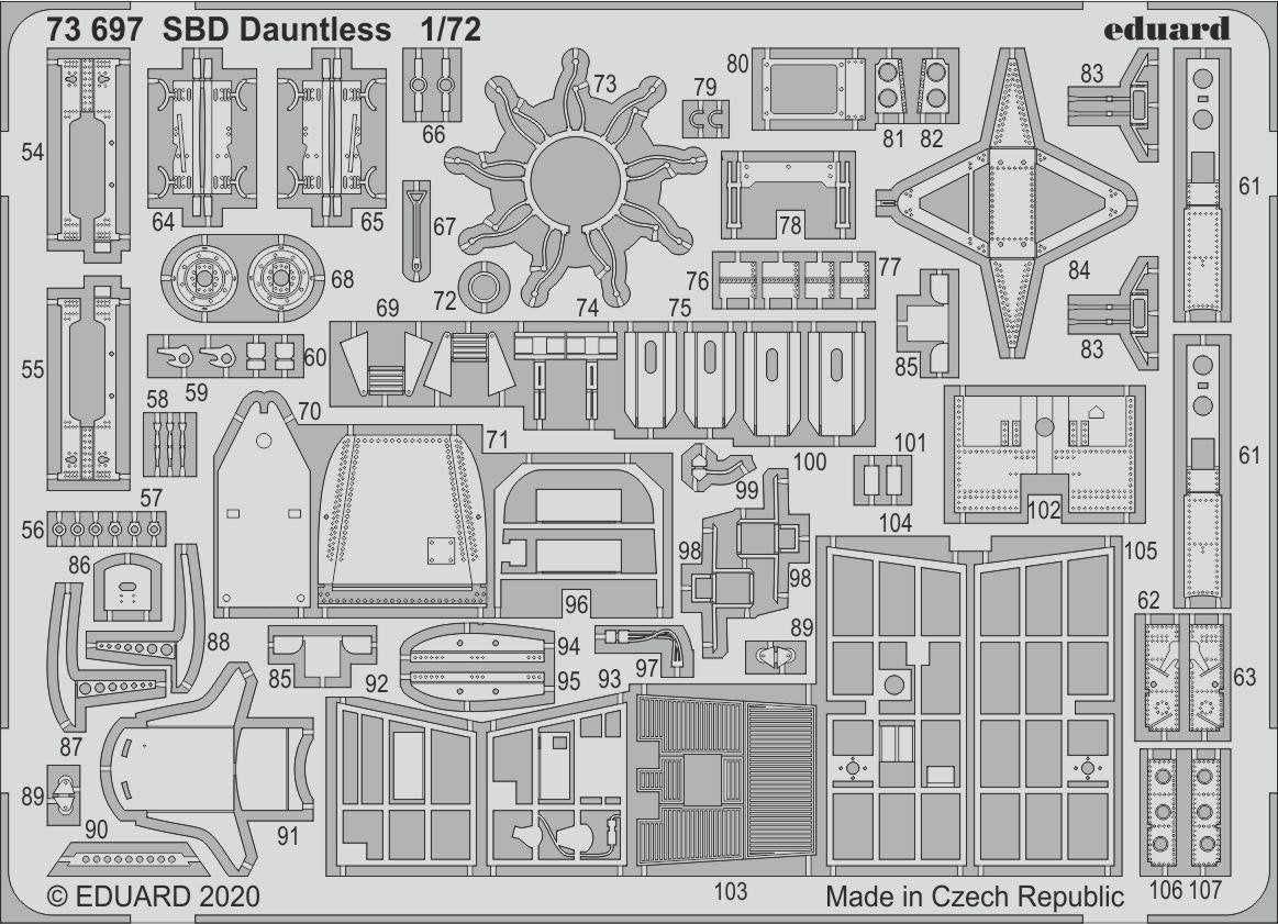 Eduard 73697 SBD Dauntless 1/72 HASEGAWA – zdjęcie 2