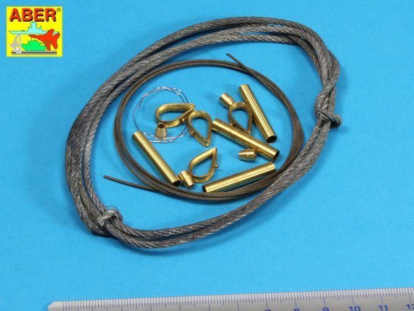Aber 16030 Tow cables and track cable with brackets used on Tiger I, King Tiger and Panther 1/16 – zdjęcie 2